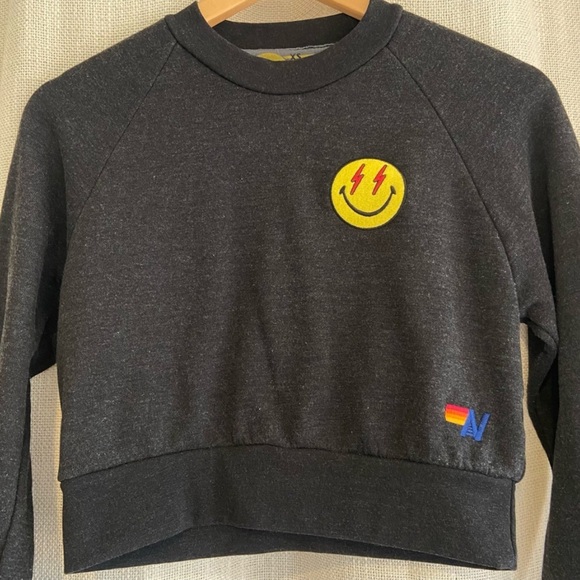 Aviator Nation Smokey cropped sweatshirt. EUC - Picture 2 of 4